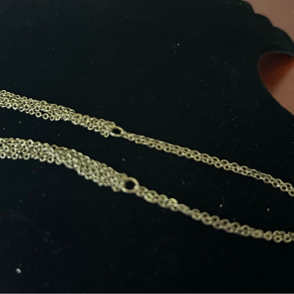 1928 AntiquedGold Tone and Green Beaded Necklace - Picture 3 of 3
